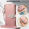 Crossbody-Handgelenkriemen Ledergeldbörse mit Kartenschlitz Handyhülle für IPhone 17 Air 16 Plus 15 14 13 12 Pro Max Schutzhülle
