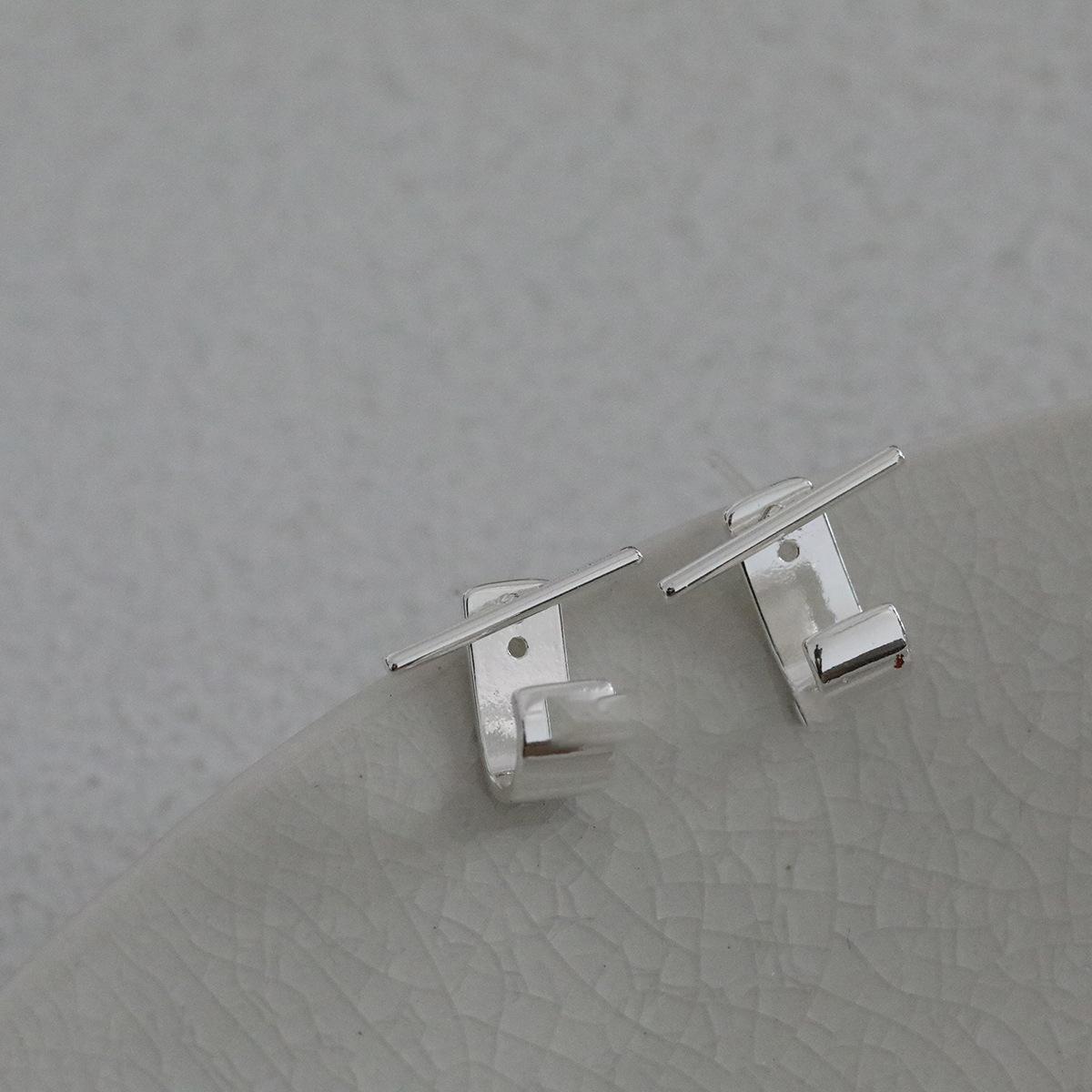 

Геометрические серьги-пусеты J-образной формы модные серьги в холодном стиле высокого класса легкая роскошь нишевые простые универсальные серьги