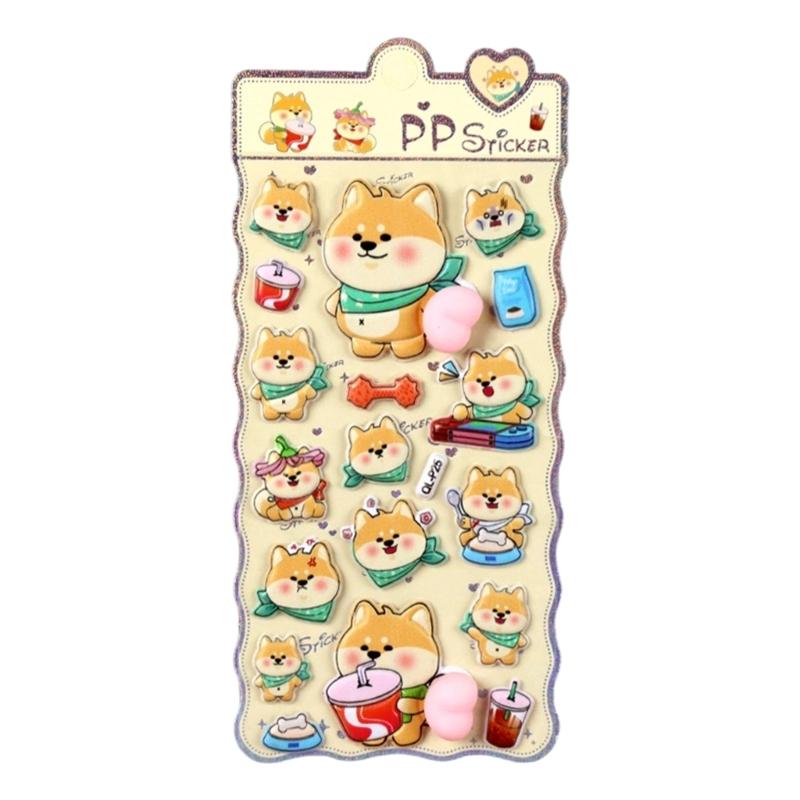 Puffier Sticker Sheets Decorative Sticker Cute Small Sticker for Kids & Adults, Reusing Tiny Sticker for Scrapbooking
