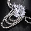 1920s Crystal Headbands Luxurious Flapper for Women Wedding Bridal Party Headdress with Floral Design