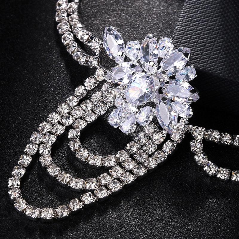 1920s Crystal Headbands Luxurious Flapper for Women Wedding Bridal Party Headdress with Floral Design