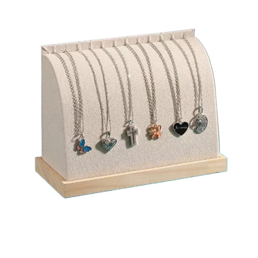 Solid Wood Base Jewelry Storage Rack Fashion Jewelry Display Holder  Choker