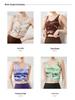 Lulu Women's Shock-Absorbing Sports Bra - Beautiful Back Print Yoga Crop Top