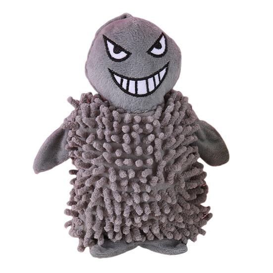 Squeaky Plush Dog Toy Mop Animal Design Stuffed Crinkle Pet Chew Toy Interactive Puppy Teething Toy for Small Dogs