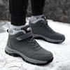 New Winter Men Boots Outdoor Non-slip Women Hiking Sneaker Winter Waterproof Warm Men Snow Boots Plush Unisex Ankle Shoes
