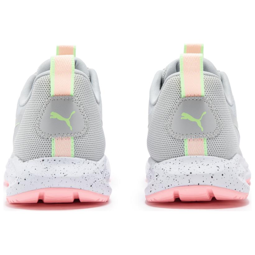 New PUMA Twitch Runner Anti Slip Wear Resistant Low Top Running Shoes Unisex Light Gray Pink 376961-15