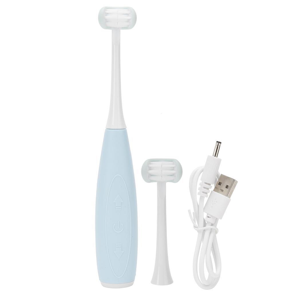 Kids Sonic Toothbrush USB Charging Electric Toothbrush for Over 3 Years Old Children(Blue Green )