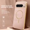 For Google Pixel 9 Pro XL Phone Case Carbon Fiber Textured Electroplated TPU Back Cover