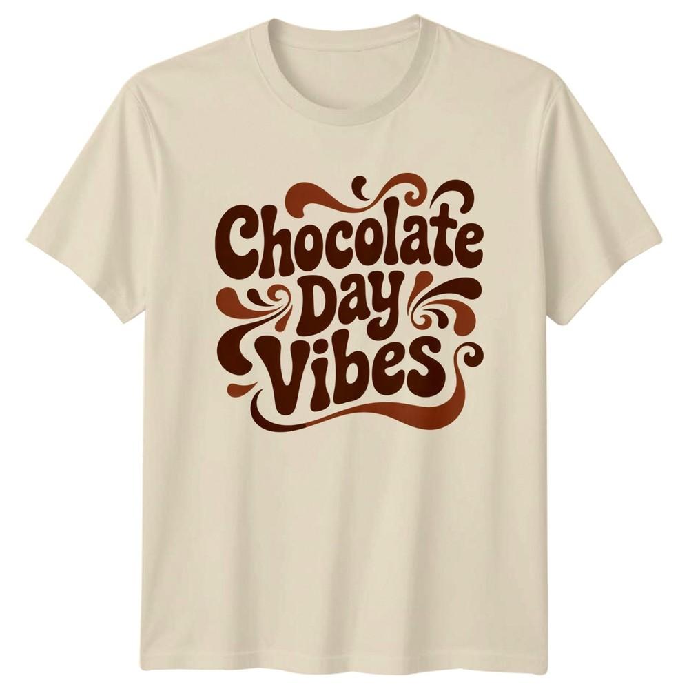 Chocolate Day Vibes TShirt Groovy Retro Chocolate Lovers Gift