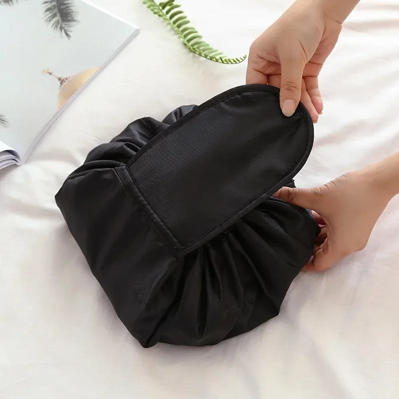 Multi-functional Ladies' Drawstring Makeup Bag, Travel Storage Portable Waterproof Toiletries Beauty Box Practical for Going Out