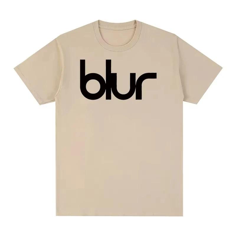 Blur Vintage Britische Rock Punk Band T-Shirt Retro Flauschiger Stil 100% Baumwolle Unisex Neu Lässig Kurzarm T-Shirt Unisex Damen