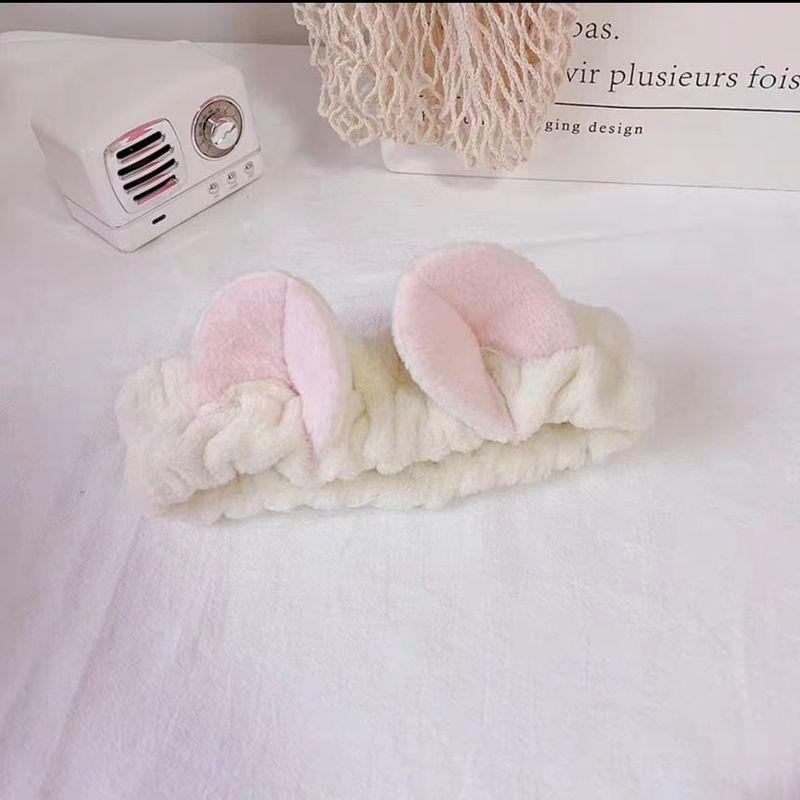Honeyfluff - Chenille Animal Ear Face Wash Headband