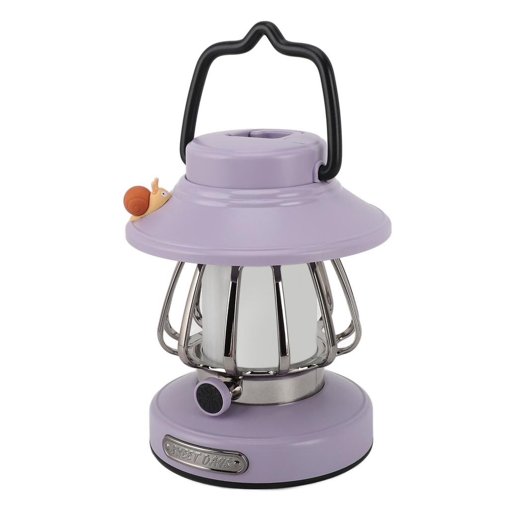 Retro Rechargeable Camping Lantern Infinite Dimming 3 Color Temperature Camping Lantern Portable Tent Light Emergency Light