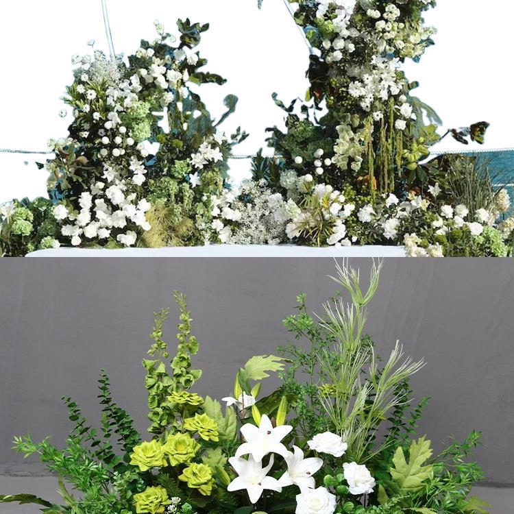 Mori Style Artificial Wedding Floral Aisle Decoration