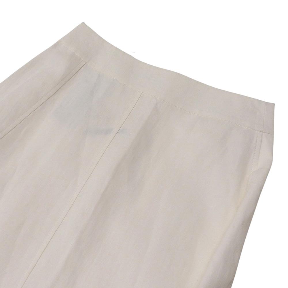 Jil Sander Linen Midi Flare Skirt for Women, White, Size 30, 2022, J01MA0006 Skirt 30 whiteUsed