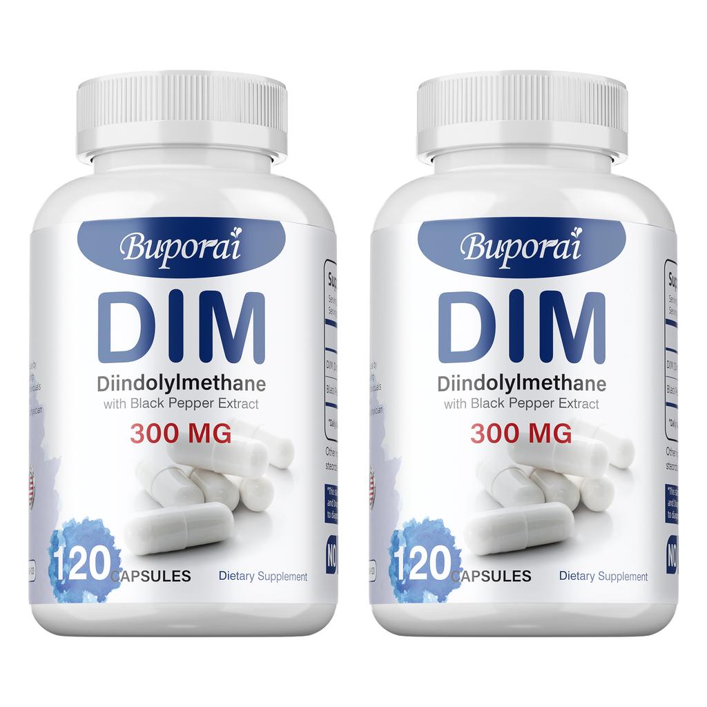 Buporai - 300mg Diindolylmethane (DIM) Supplement - Broccoli Extract and Black Pepper Extract - Women's Health