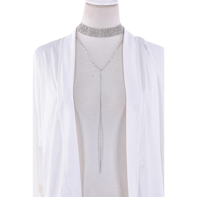 Dámský náhrdelník na klíční kost Přívěsek Řetízek Choker Límec Šperky