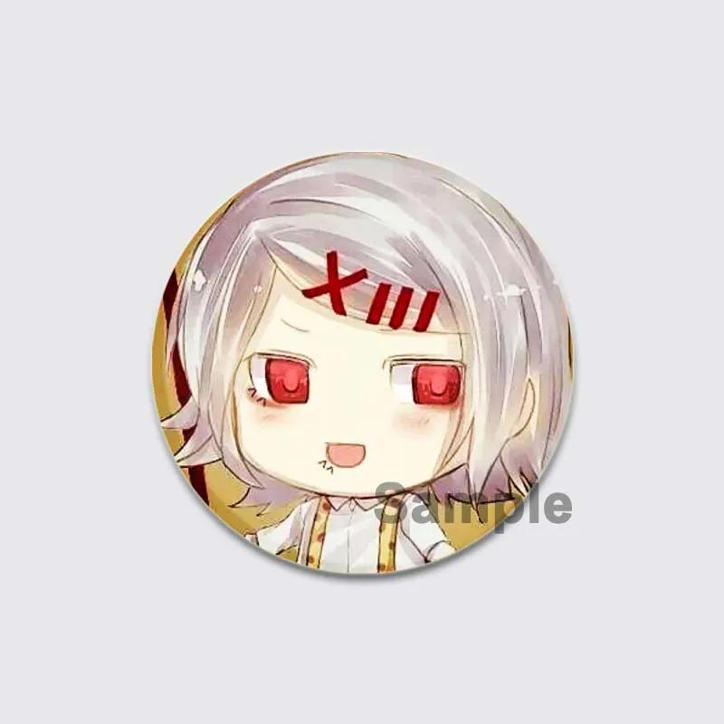 32/44/58mm Fashion Accessorie Anime Tokyo Ghoul Pin Handmade Cartoon Kaneki Ken Brooche for Backpack Cothes Collection Badge Hat Decoration