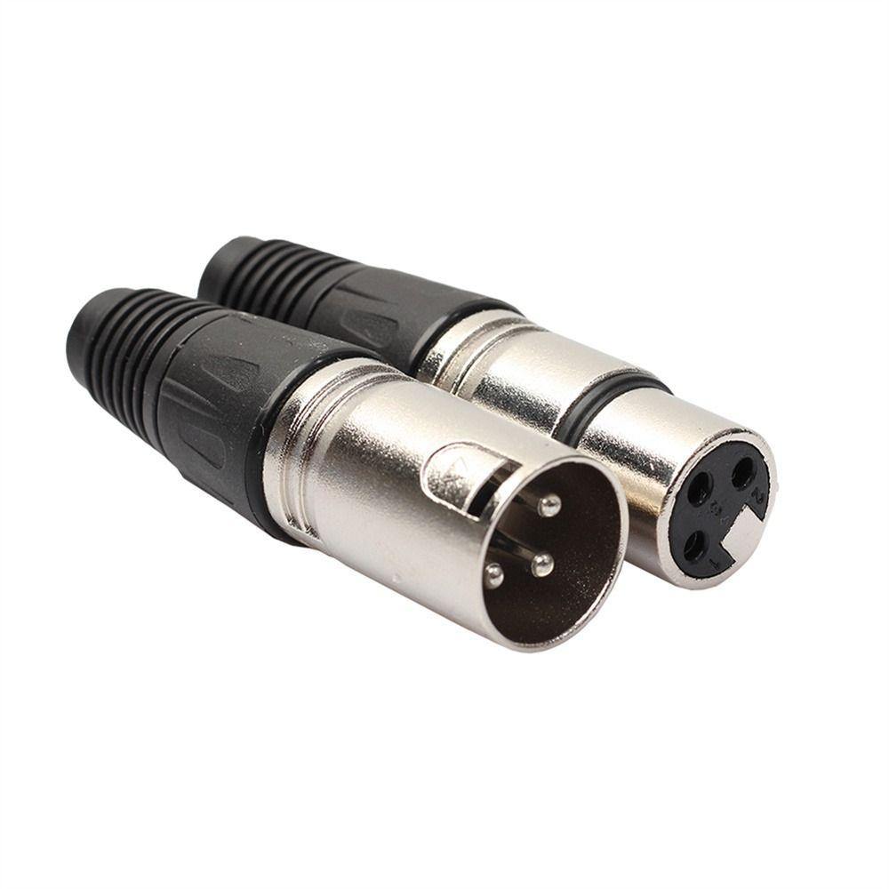 Female Microphone Plug 3 Pin XLR Plug XLR Wire Connector Microphone Connectors MIC Cable Connector