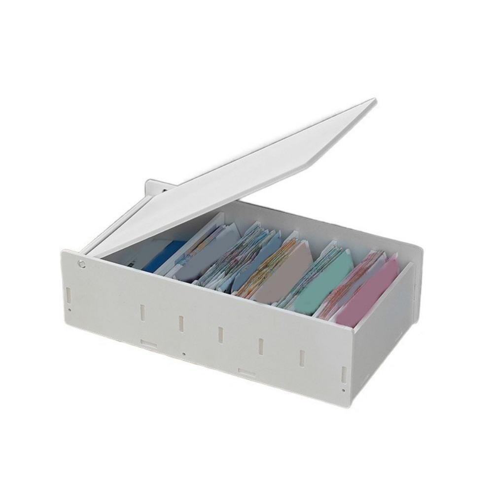 

PVC Change Storage Box Large Capacity Money Collection Box Drawer Cashier Change Box for Home Style B