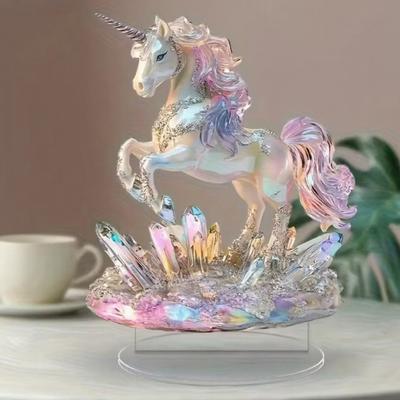 Horse Shaped Acrylic Sign 2D Flat Horse Tabletop Centerpiece for Corner Living Room Fireplace Shelf Office Home Decor