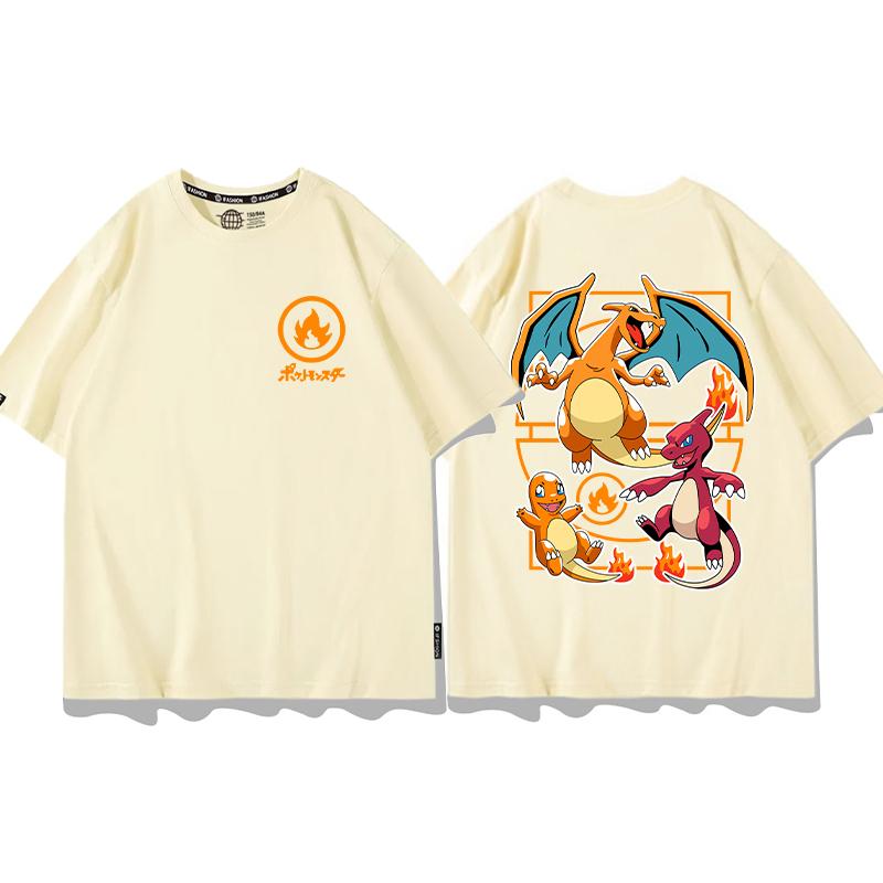 Pokémon Joint Tshirt Childrens Summer Mens and Womens Geng Gui Super Dream Clothes Boys Pokémon Short Sleeves