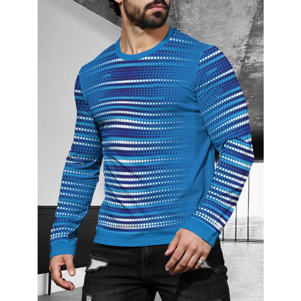 Men's Long Sleeved Casual Fashionable Simple Style Fashionable Versatile Comfortable Casual Plus Size Men's T-shirt