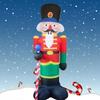 Inflatable Toy Soldier Nutcracker Christmas Inflatable Model Luminous Inflatable Model Christmas Atmosphere Decoration Model