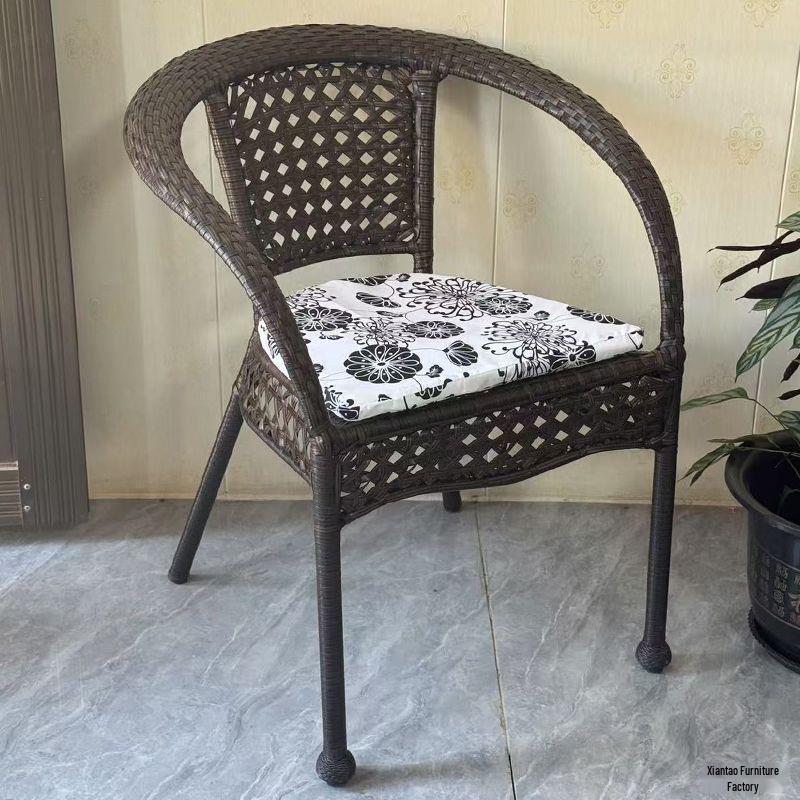 PE-Geflecht Rattan Balkonstuhl-Set - Freizeit-Tisch und Stühle für Garten, Hof oder Teehaus