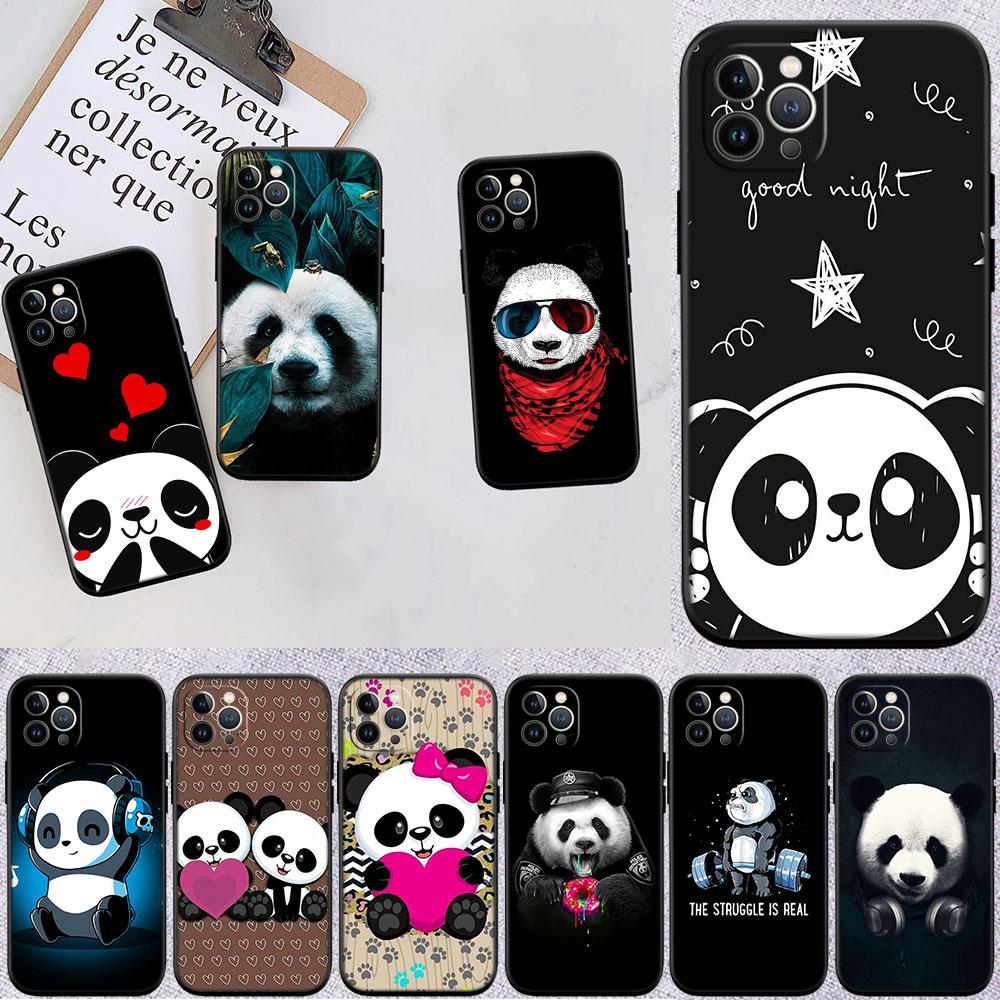 PP16 Cartoon Panda Soft Shell Phone Case for Redmi Note 10 11 12 Pro Max 10S 10C 10T 11A 11S 12S 12C