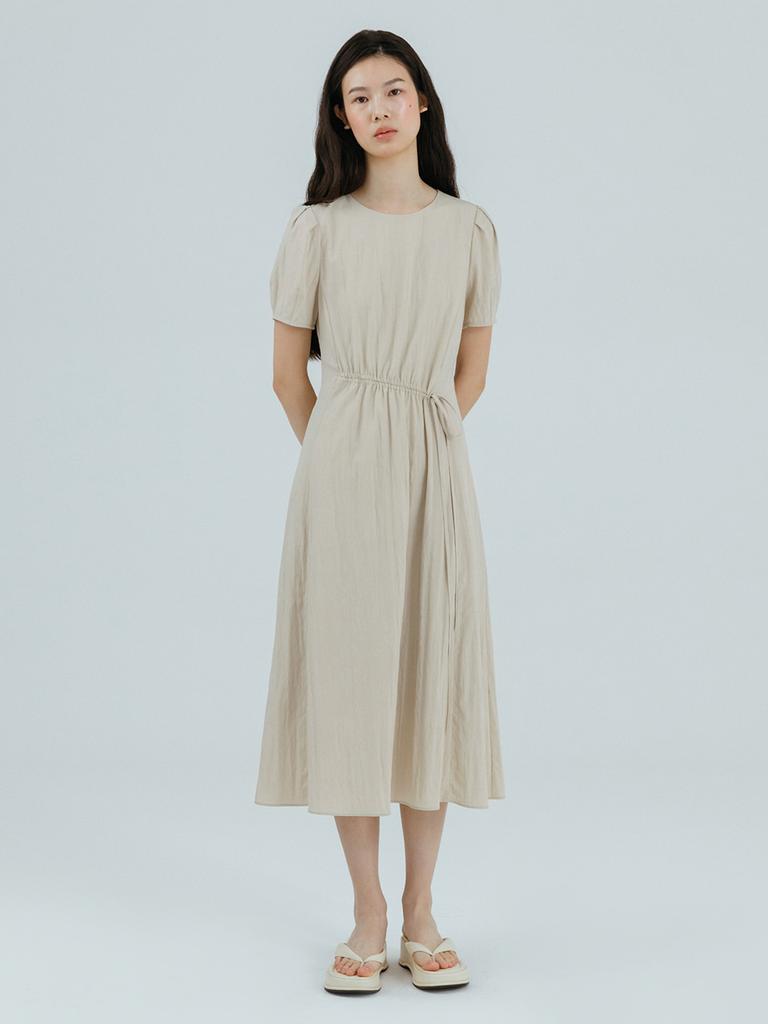 Etmont Unbalanced String Dress, Beige