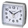 MAG Alarm Clock Table Compact Small Analog Silent Continuous Second Hand Electronic Sound Snooze Light Silver Kojiro T-709 SM Noah Seimitsu