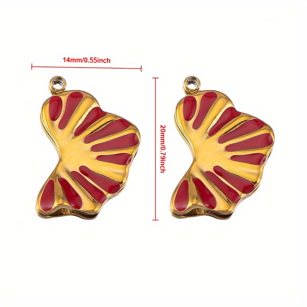 2pcs Stainless Steel Cartoon Enamel Bowknot Red Black High Heel Bone Pendant Necklace Earring Heart Charms Craft Jewelry Making