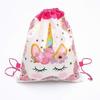12 Pack Unicorn Drawstring Party Bags, 2 Styles Party Supplies Gift Bags Backpack Candy Chocolate Packaging Bags
