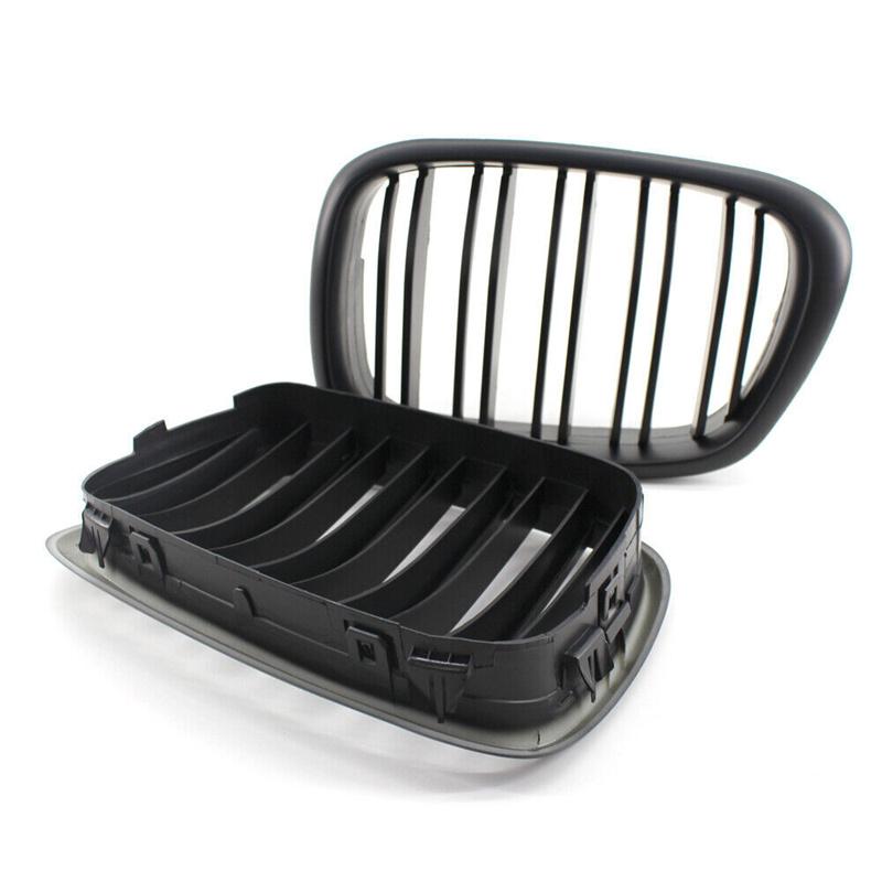 Für BMW 5er E39 525 528 530 535 1999-2003 Auto Kühlergrill Front Nieren Grill Doppellinie Silber Schwarz 51137005837 51137005838