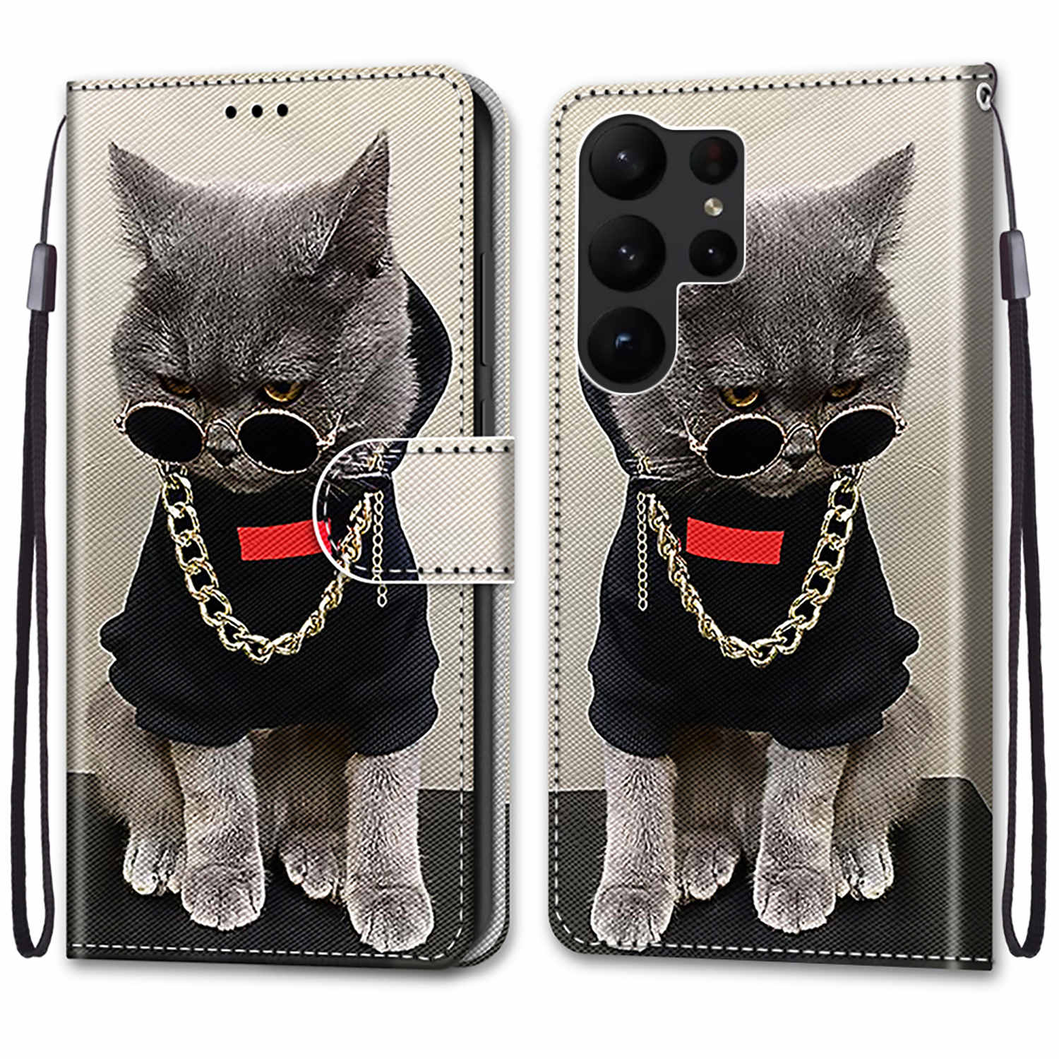 

Розкішний розписний шкіряний чохол Wallet Book Style Protective Cover для Samsung Galaxy S25 S24 S23 S22 S21 S20 Plus Ultra S10E S23Ultra S25Ultra S24FE Samsung Galaxy S24 FE