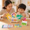 Preschool Mathematics Teaching Board Hands-on 2-in-1 Math and Clock Learning Toy