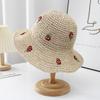 Summer Hat Women Strawberry Pattern Sunscreen Big Brim Fisherman Cap Sun Hat Foldable Sunshade Seaside Beach Accessories Sunhat