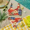 Conjunto de Bikini de Dos Piezas para Niñas, Top Tankini y Braguita, Ropa de Baño de Verano para Niños, Traje de Baño con Estampado del Día de la Independencia