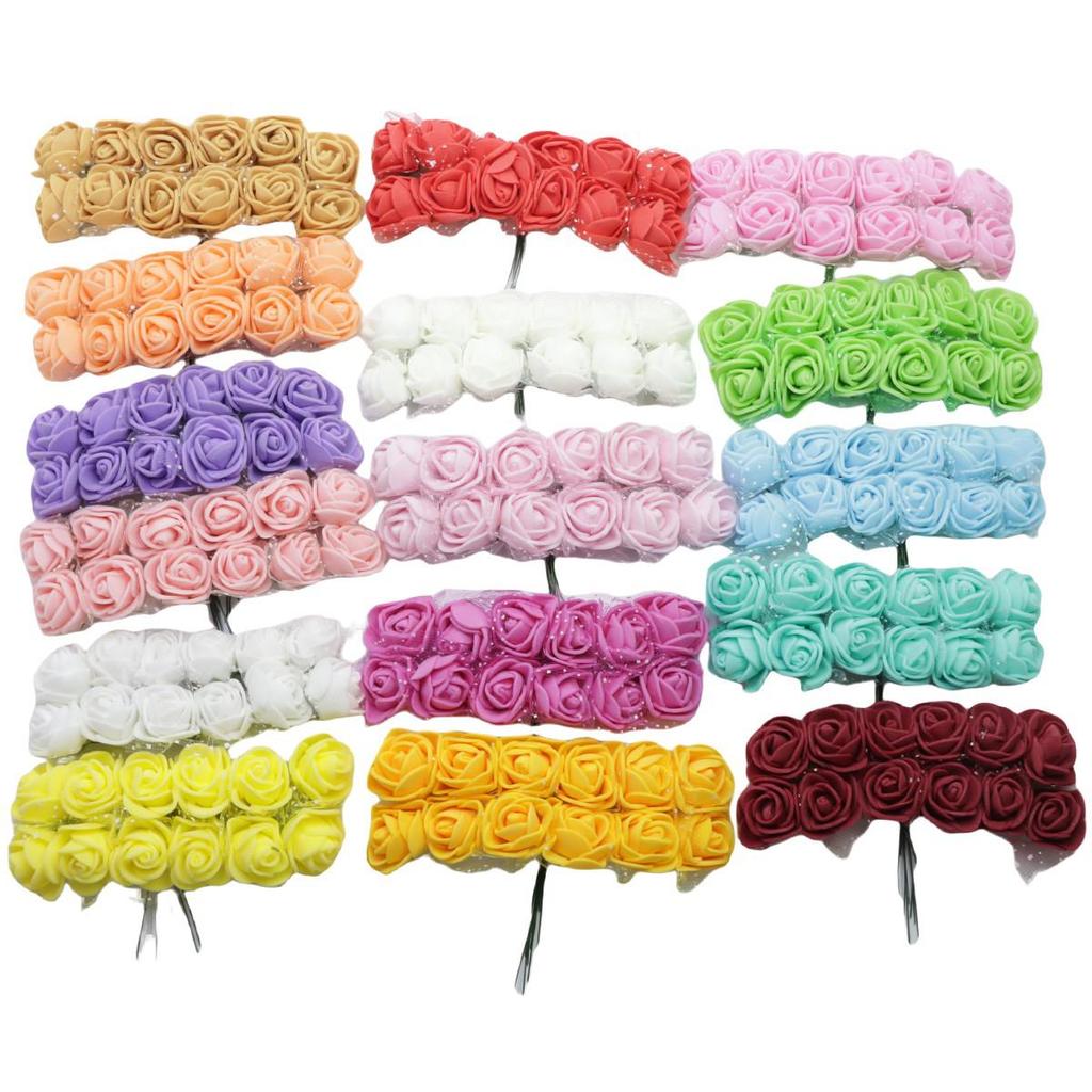 Yarn Lace Rose Flower Garland with Foam and Dried Flowers for Wedding Candy Box or Gift Box