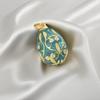 Bohemia Easter Egg Crystal Pendant Copper Necklace Pendant Colorful Enamel Pendant  Bridal