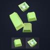 Set di Tasti PBT da 133 Tasti Profilo OEM Tasti Gradiente Verde Set di Sostituzione per Accessori Tastiera Meccanica da Gaming
