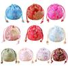 Chinese Style Embroidery Flower Drawstring Bag Jewelry Packing Bag Festive Sugar Bag  Daily