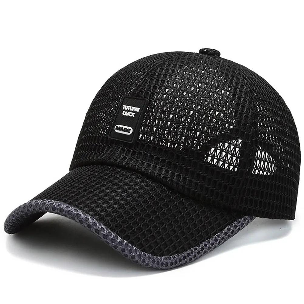 Herren Mesh Baseballkappe Atmungsaktive Sommerkappen Sonnenschutz Papa Hut Outdoor Wander- und Angelhüte Bone Gorras Snapback Trucker Cap