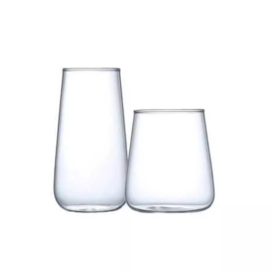 Nordic Style Mount Fuji Whiskey Glass - Transparent, Heat-Resistant, Water Drop Design for Cold Drinks
