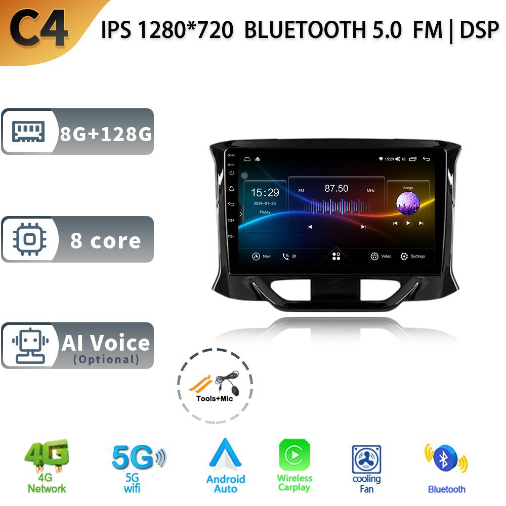 Android 13 Wireless CarPlay Auto Car Radio For LADA Xray X-ray 2015-2019 Multimedia 4G WIFI GPS Navigation Screen
