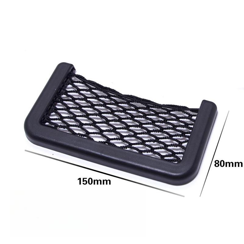 Adhesive Car Storage Bag Nets Auto Seat Organizer Door Side Net Pocket Phone Holder 15-20cm Resilient Car Styling Storage Nets