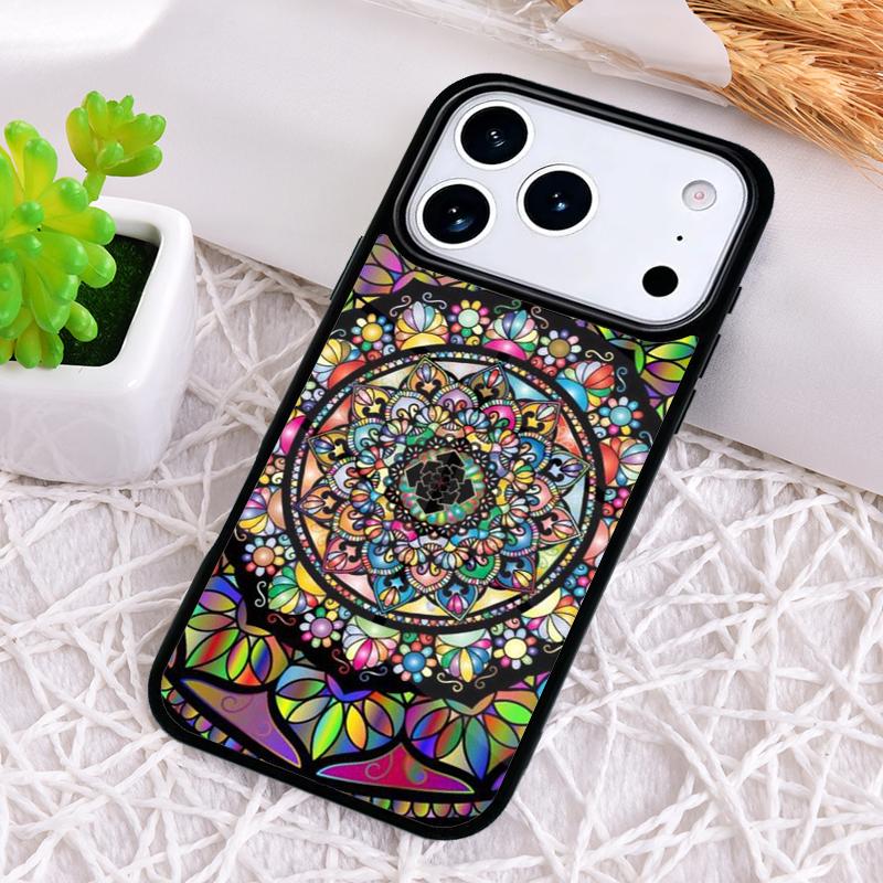 Flowers Mandala Floral Phone Case for iPhone 17 Air 16 15 11 12 14 13 Pro Max Shockproof Cover
