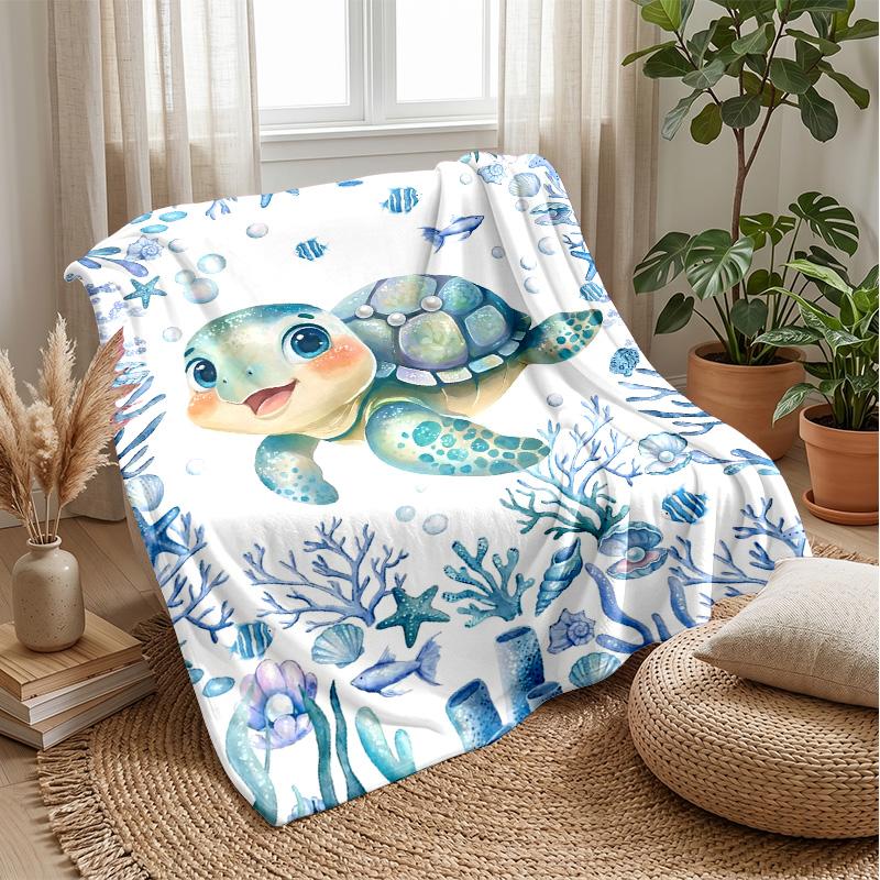 Ocean Friends Adventure 5 Theme blanket Lightweight Warm Flannel Blanket Decorative Throw Blanket for Home Decoration