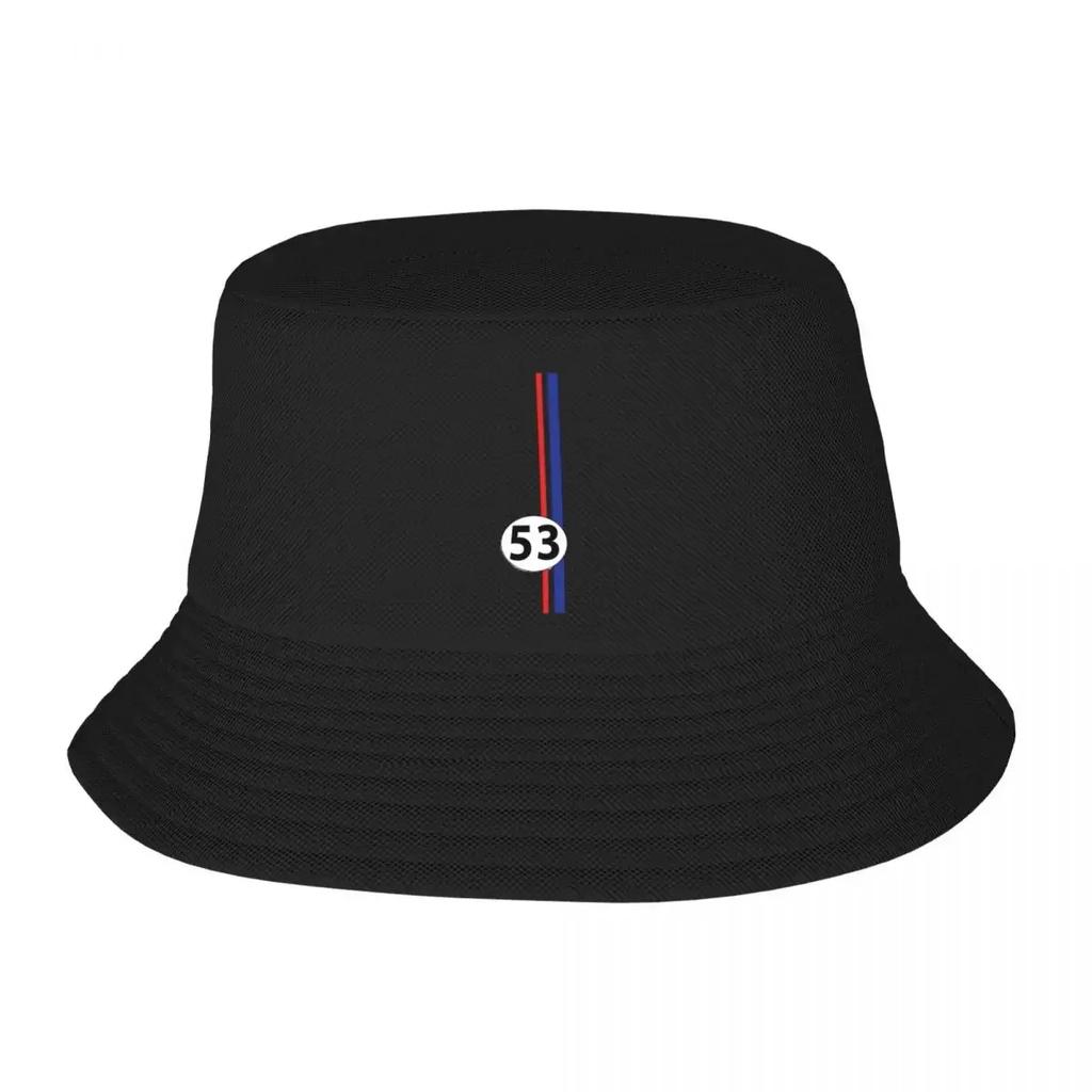 Herbie Stripes 53 Bucket Hats Panama Hat Children Bob Hats Outdoor Cool Autumn FisherUnisex Hats For Summer Beach Fishing Caps